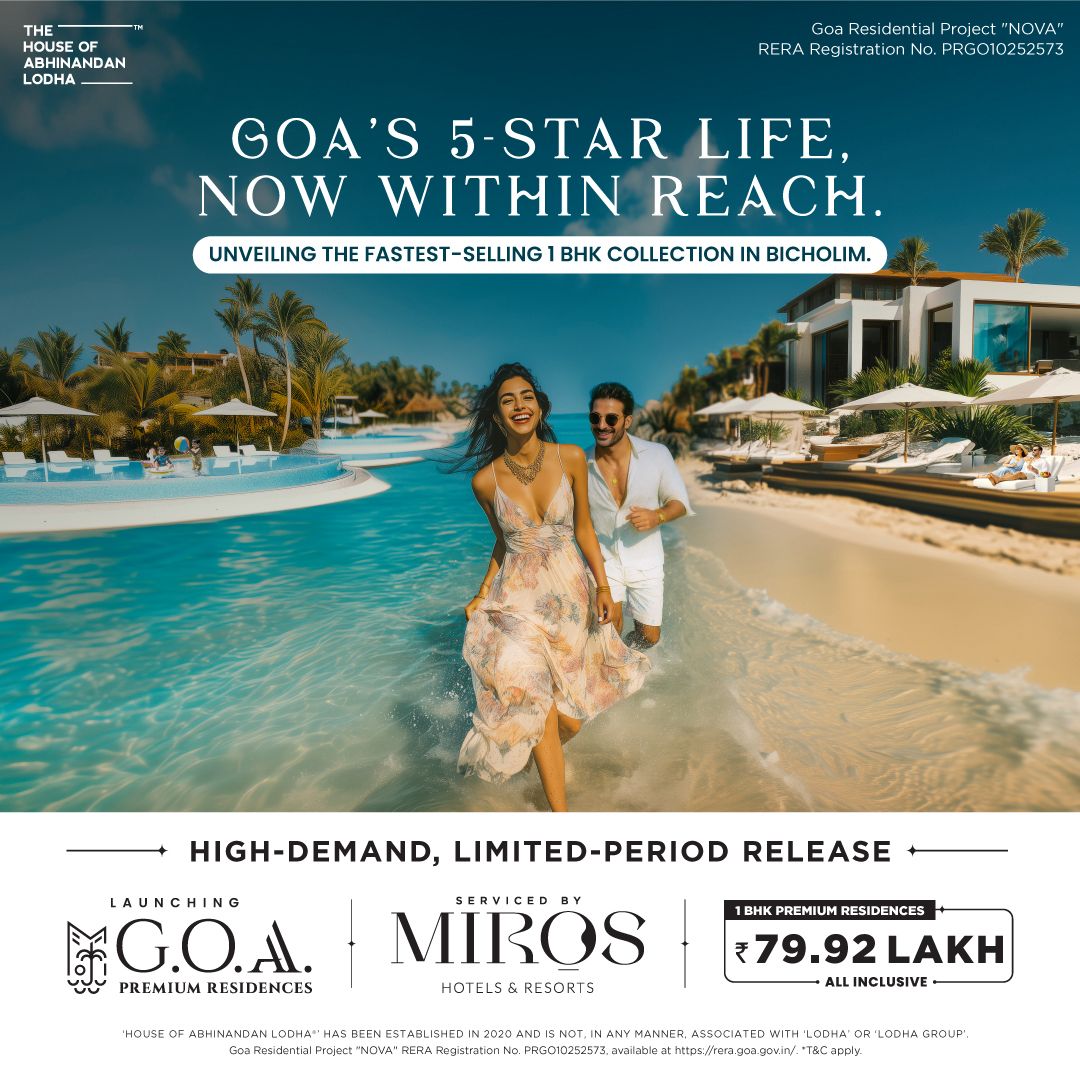 Experience 5-Star Living in Goa, Limited 1 BHK at Rs. 79.92 Lakh, The House of Abhinandan Lodha, Bicholim Update