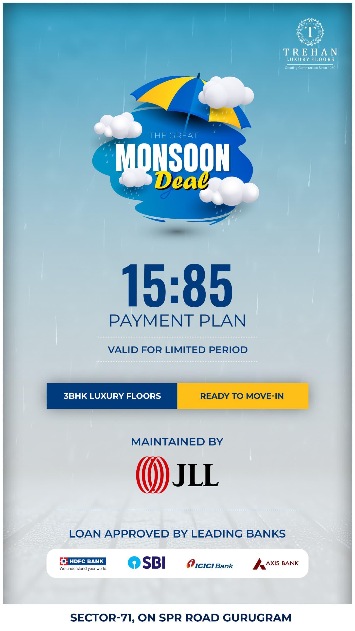 Discover Ready to Move 3BHK Luxury Floors by Trehan in Sector-71 Gurugram, Limited Period 15:85 Payment Plan Update