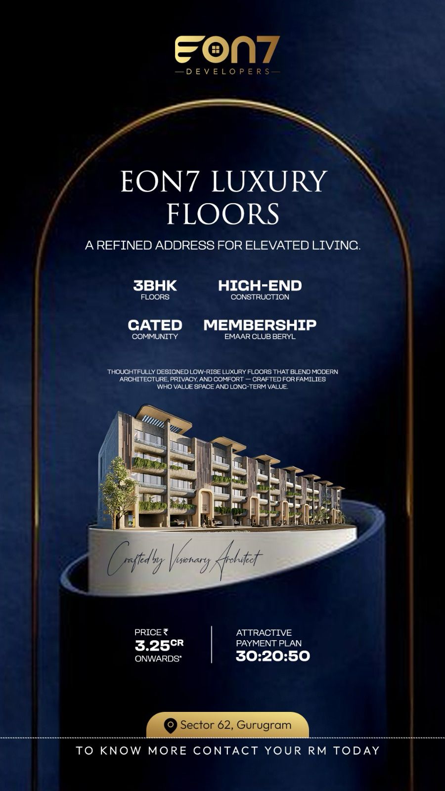 EON7 Luxury Floors: Experience Elevated Living in Sector 62, Gurugram at ₹3.25 Cr Onwards Update