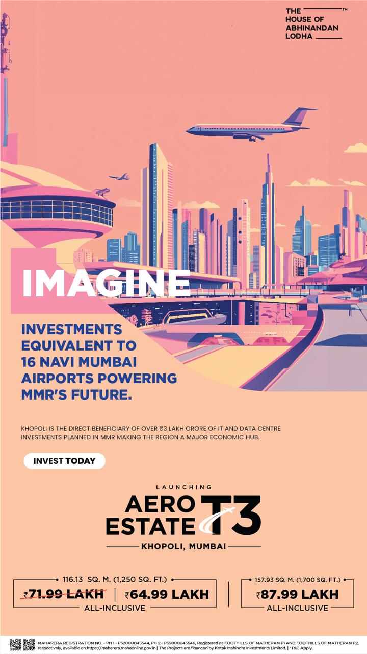 Don't Miss Out, Invest in Aero Estate T3, Khopoli, Mumbai Starting at ₹64.99 Lakh Update