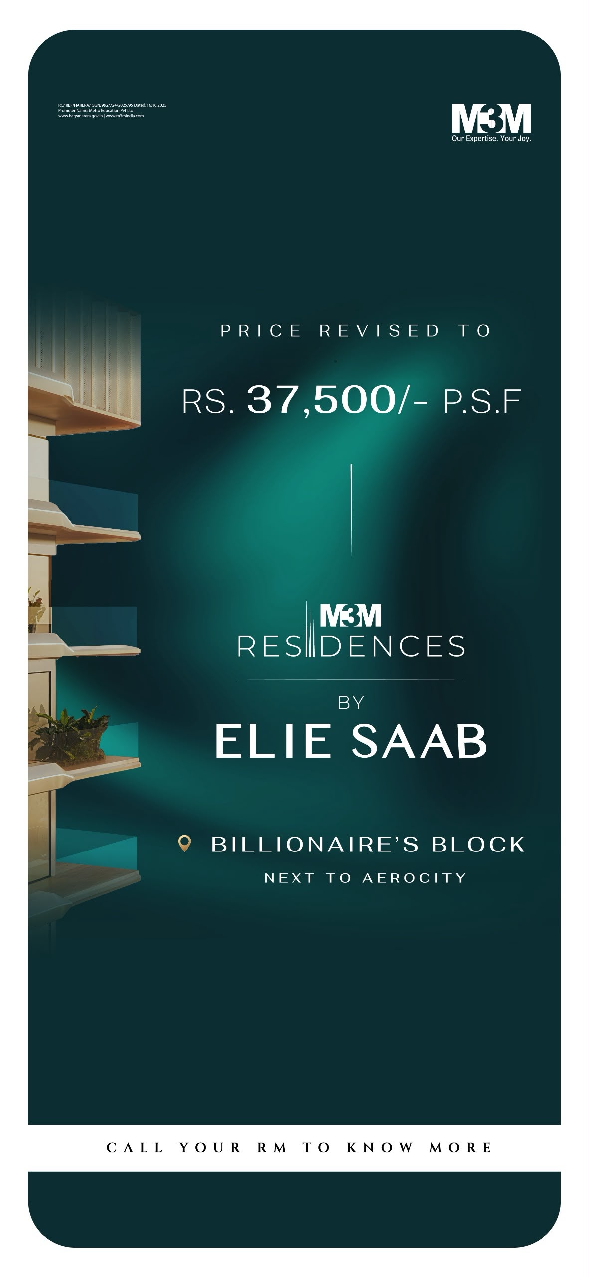 Price Revised for M3M Residences by Elie Saab || New Pricing at M3M Residences || M3M Residences Price Update Update