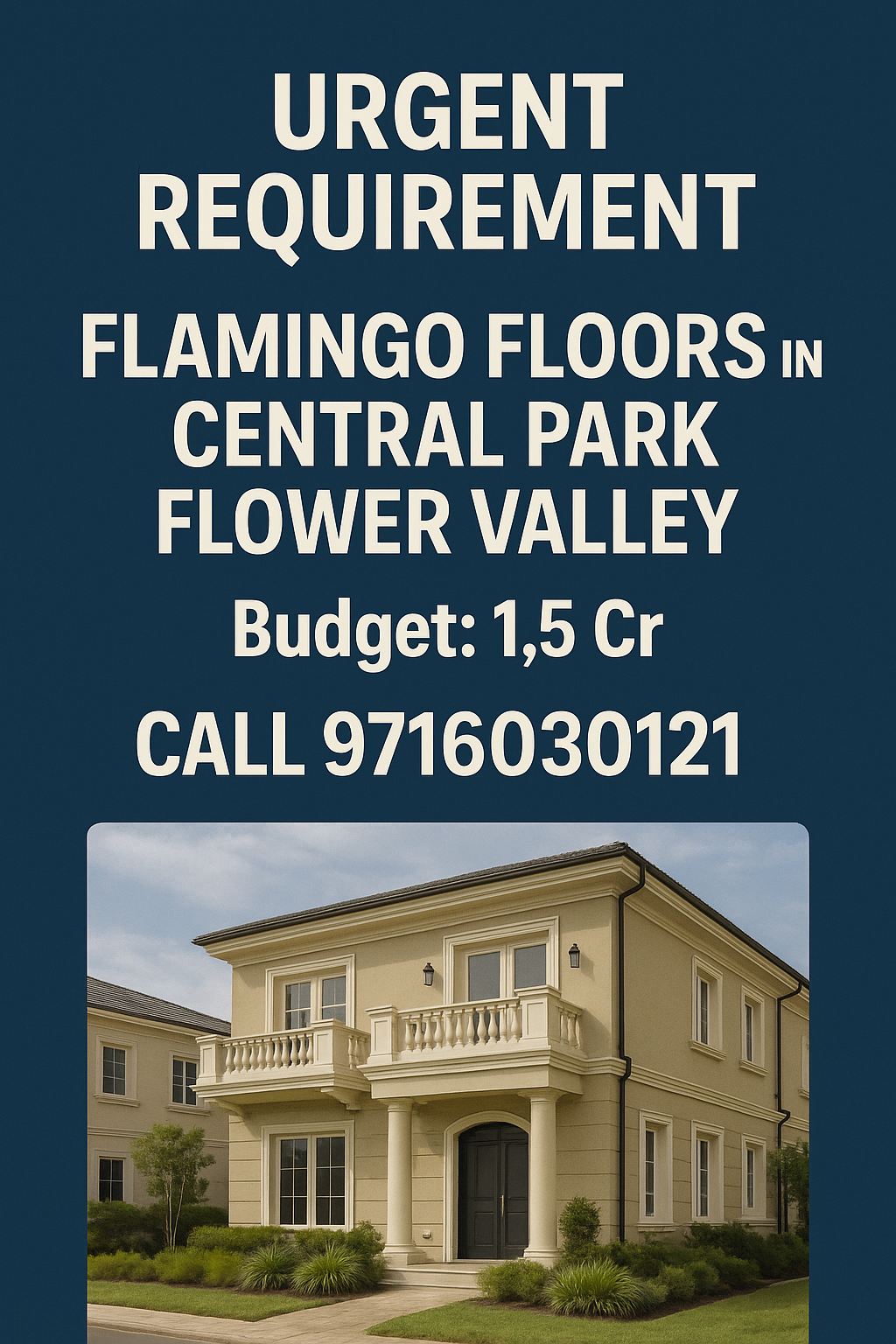 Discover Elegant Living at Flamingo Floors, Central Park Flower Valley, Just 1.5 Cr! Update