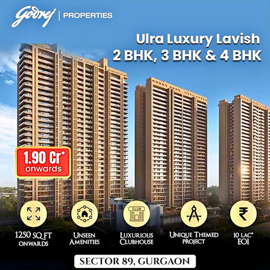 Godrej Properties Introduces Ultra Luxury Lavish Living in Sector 89, Gurgaon Update