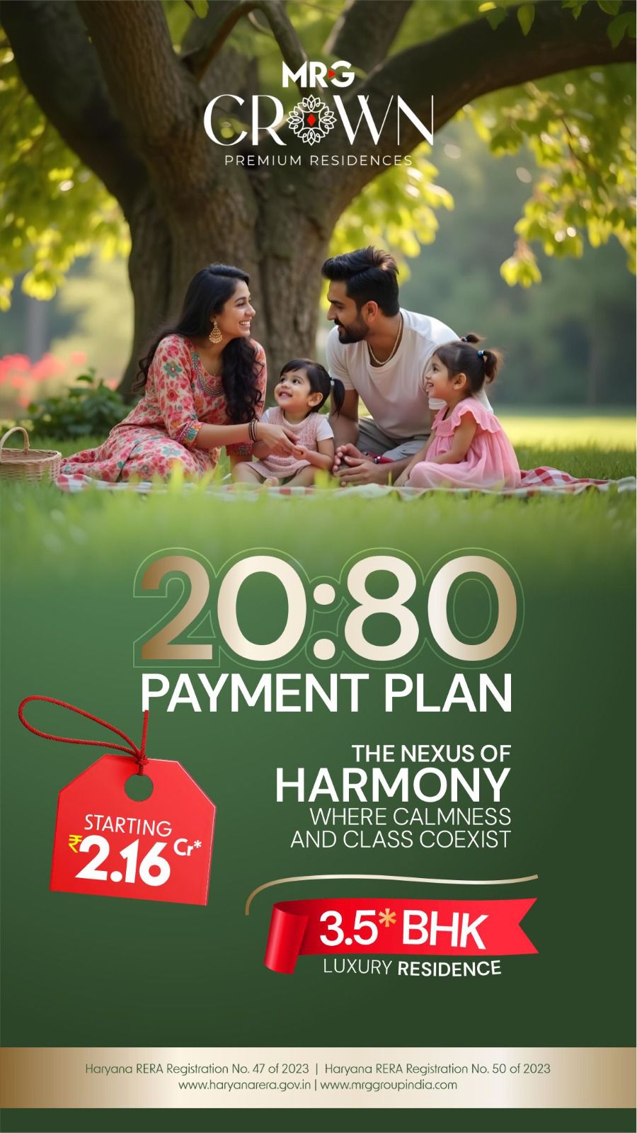 Explore 20:80 Payment Plan for MRG Crown || Luxury Living at MRG Crown || Starting at ₹2.16 Cr - MRG Crown Update