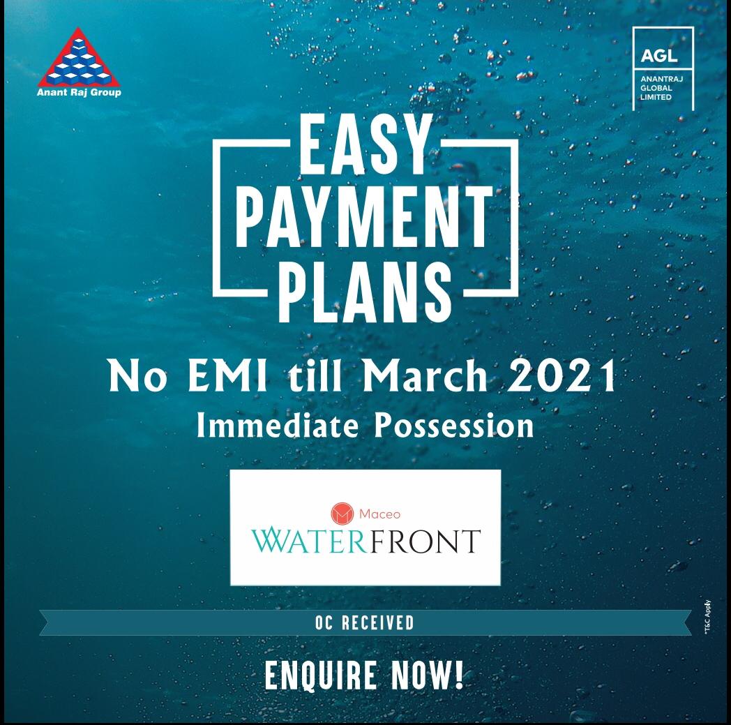 No EMI till march 2021 and immediate possession at Anant Raj Maceo in Gurgaon Update