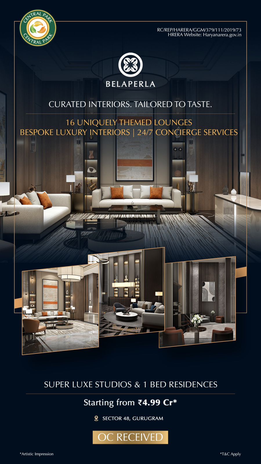 Discover Super Luxe Living at Central Park, Sector 48, Gurugram from ₹4.99 Cr Update