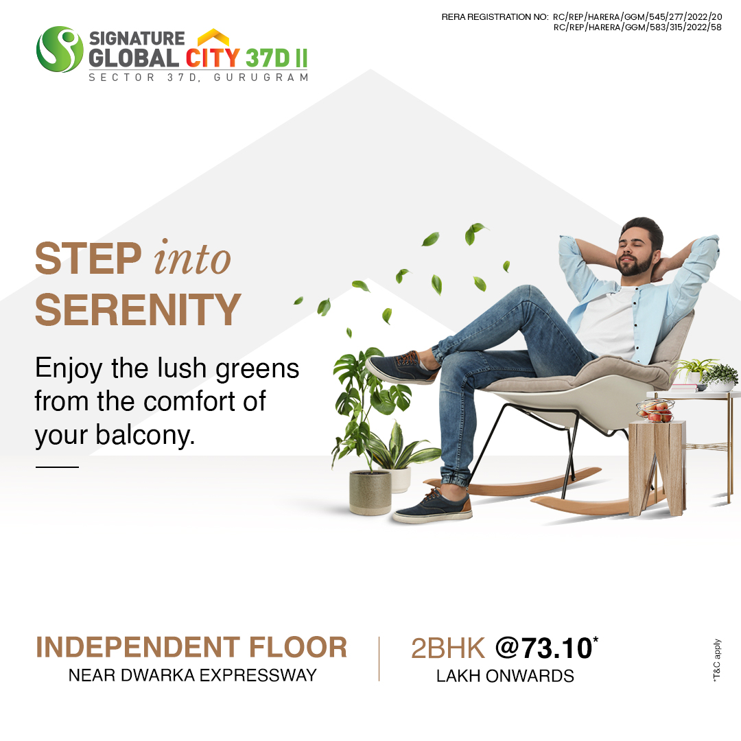 Step into serenity at Signature Global City 37D 2 in Sector 37D, Gurgaon Update
