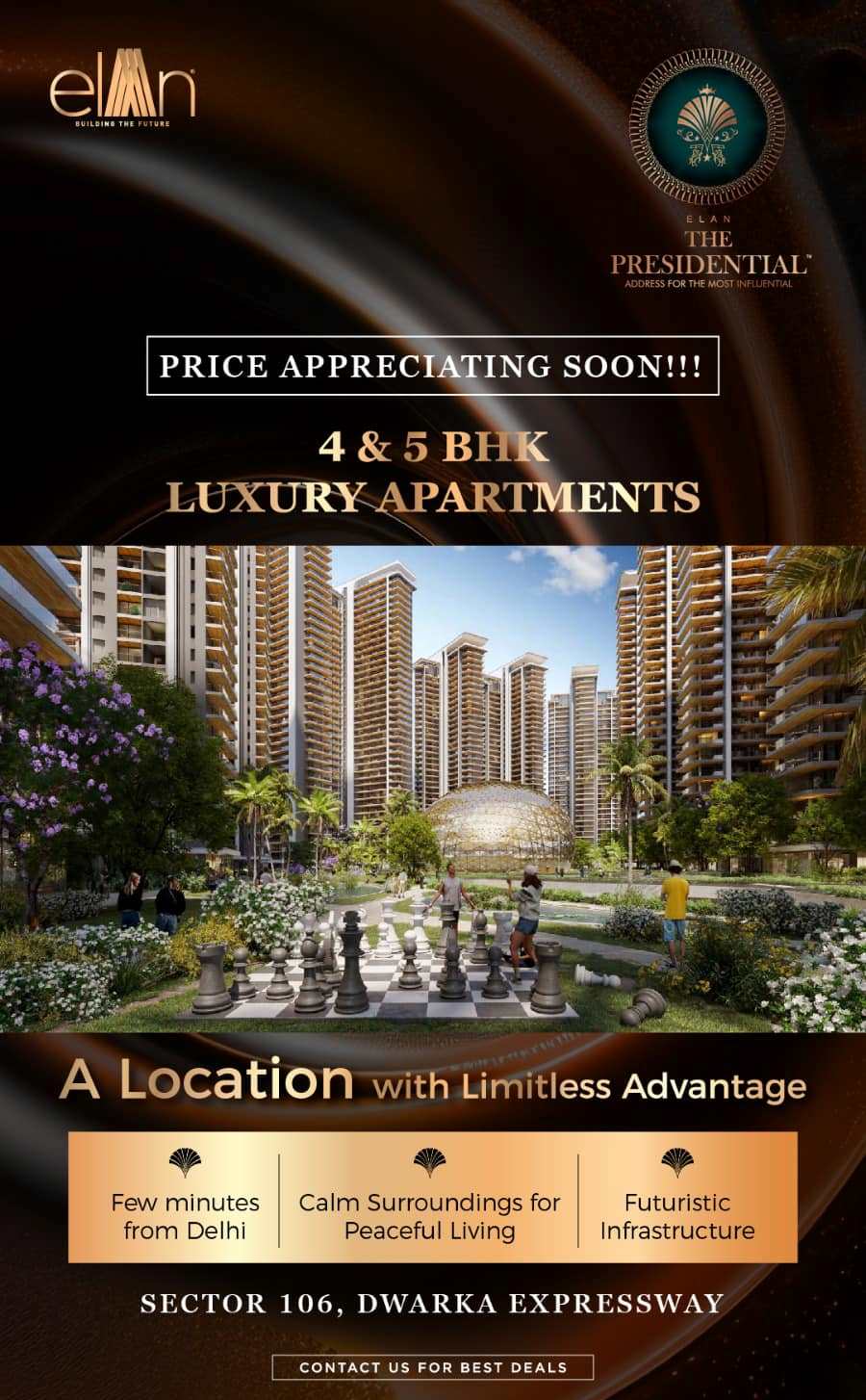 Price appreciating soon at Elan The Presidential in Dwarka Expressway, Gurgaon Update