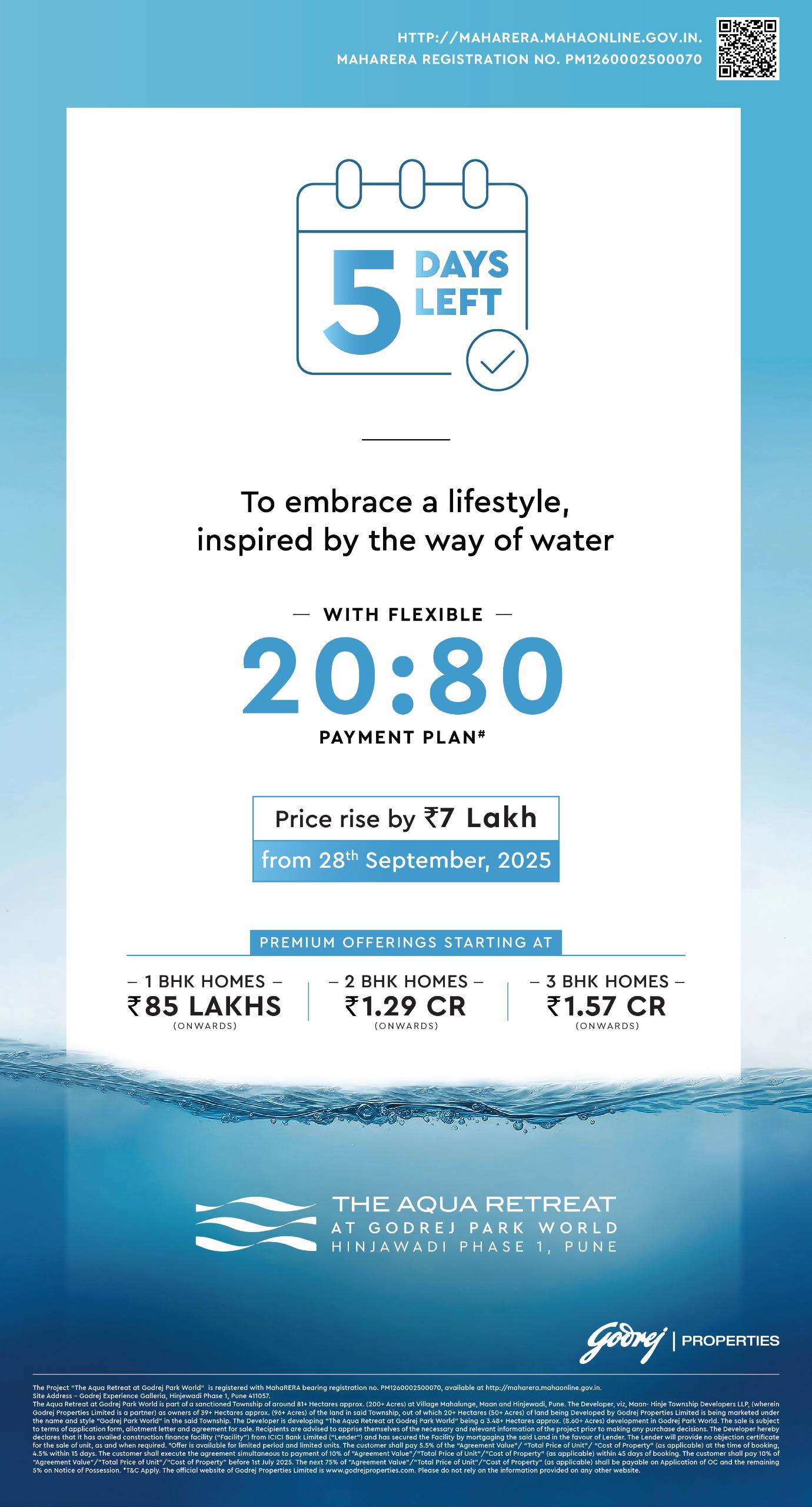 Secure Your Dream Home at The Aqua Retreat, Hinjawadi, Pune with Godrej! Update