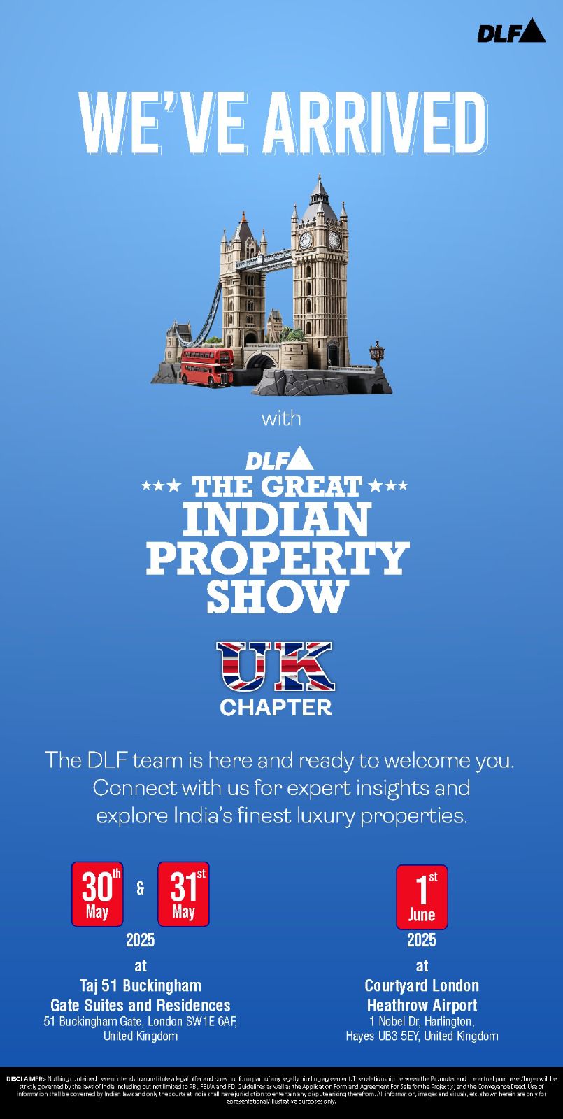 Explore Luxury at The DLF Great Indian Property Show, London & Harlington, 30th May - 1st June 2025 Update