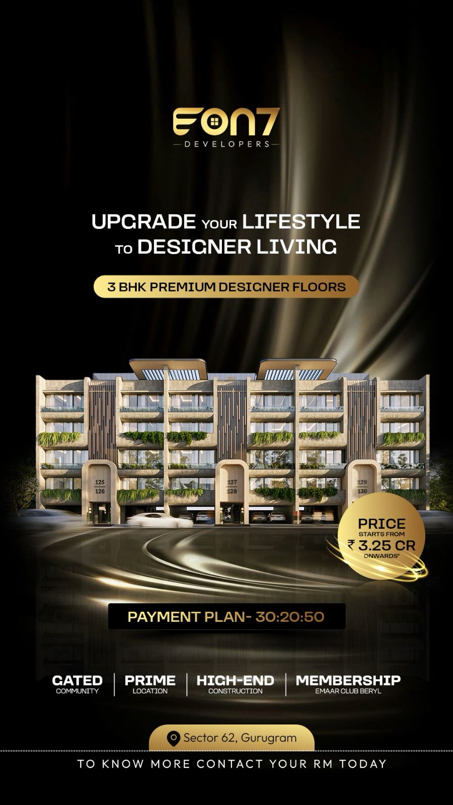 Book Your 3 BHK Designer Floor in Sector 62 || Discover Premium Living With EON7 Developers || Exclusive Payment Plan for Luxury Floors Update