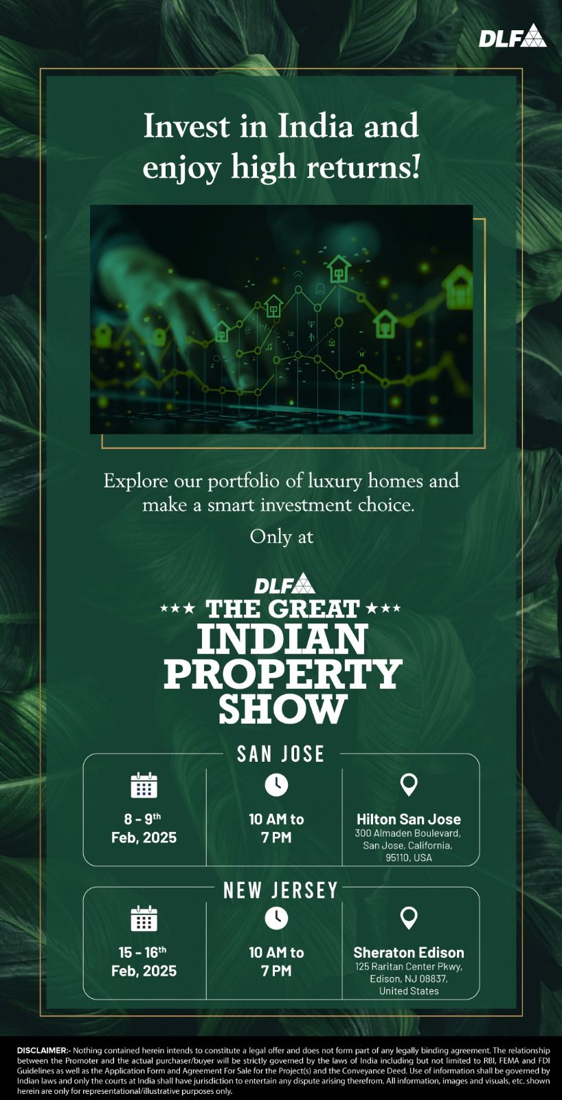 Join DLF The Great Indian Property Show in San Jose, Feb 8-9, 2025 Update