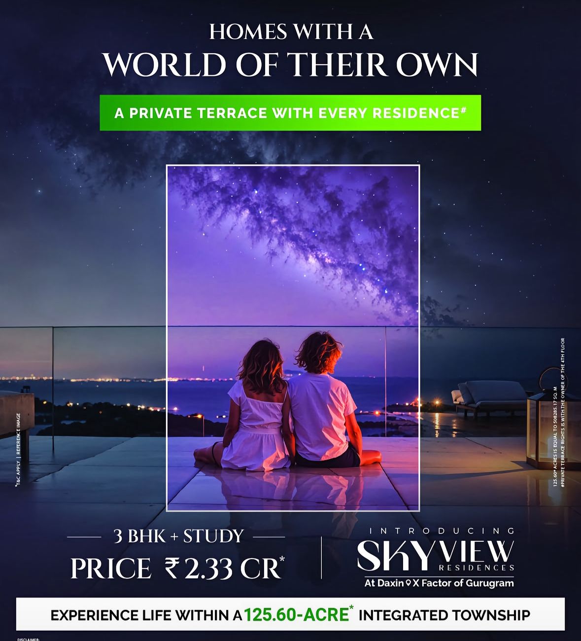 Luxury 3 BHK Homes with Private Terrace, Starting at ₹2.33 CR, Skyview Residences, Gurugram Update