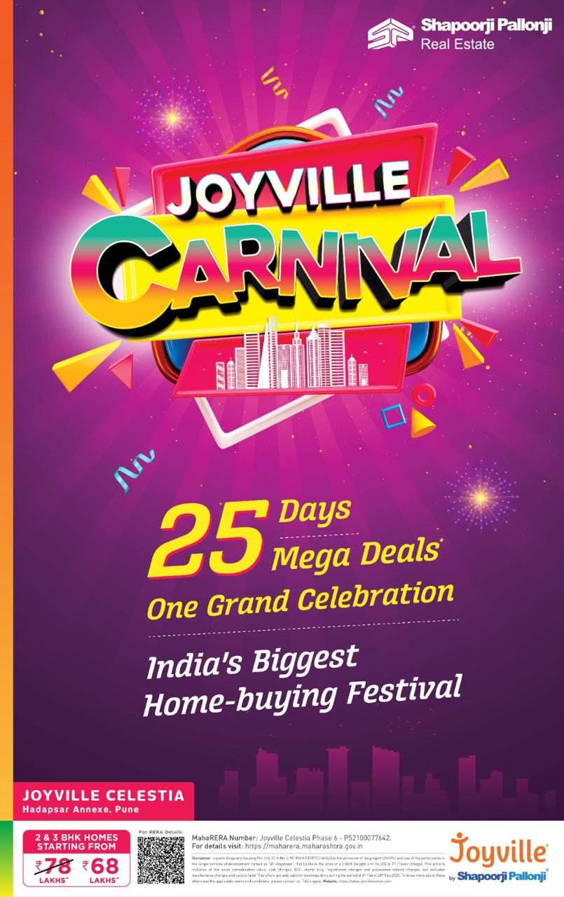 Mega Deals at Joyville Celestia, Hadapsar Pune by Shapoorji Pallonji, from 68 Lakhs Update