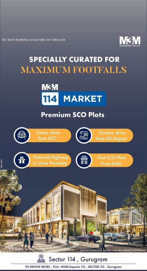 Specially curated for maximum footfalls at M3M 114 Market, Gurgaon Update