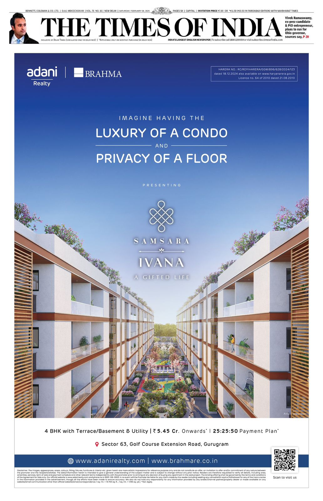 Discover Luxury Living at Samsara Ivana in Gurugram Starting at ₹5.45 Cr Update