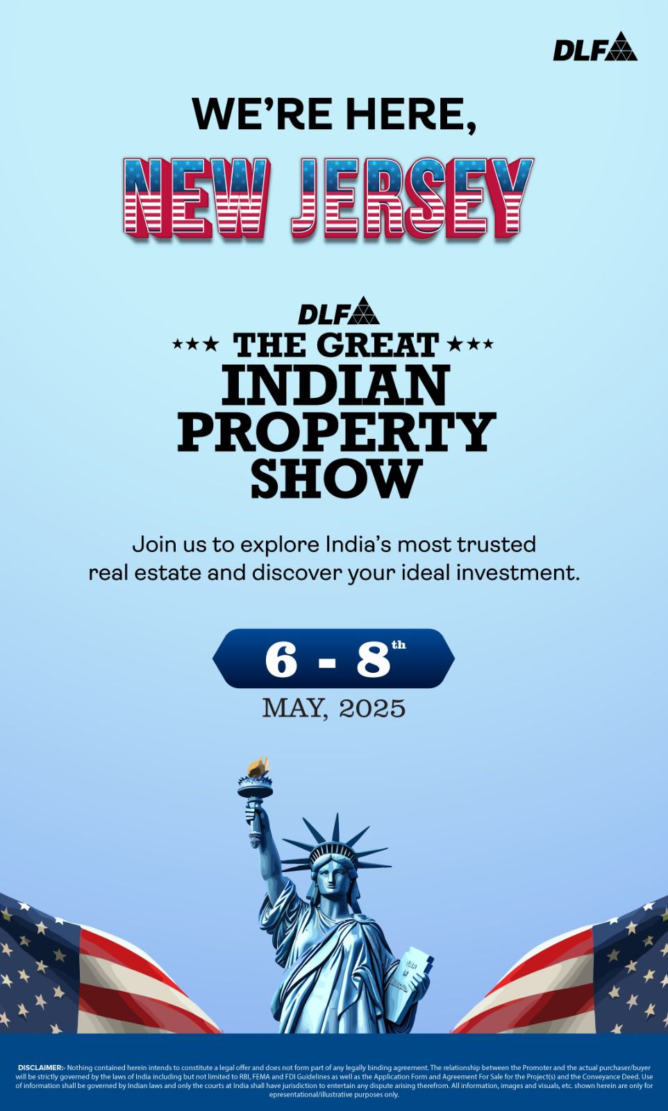 Explore DLF's Premier Estates at The Great Indian Property Show, New Jersey, May 6-8, 2025 Update