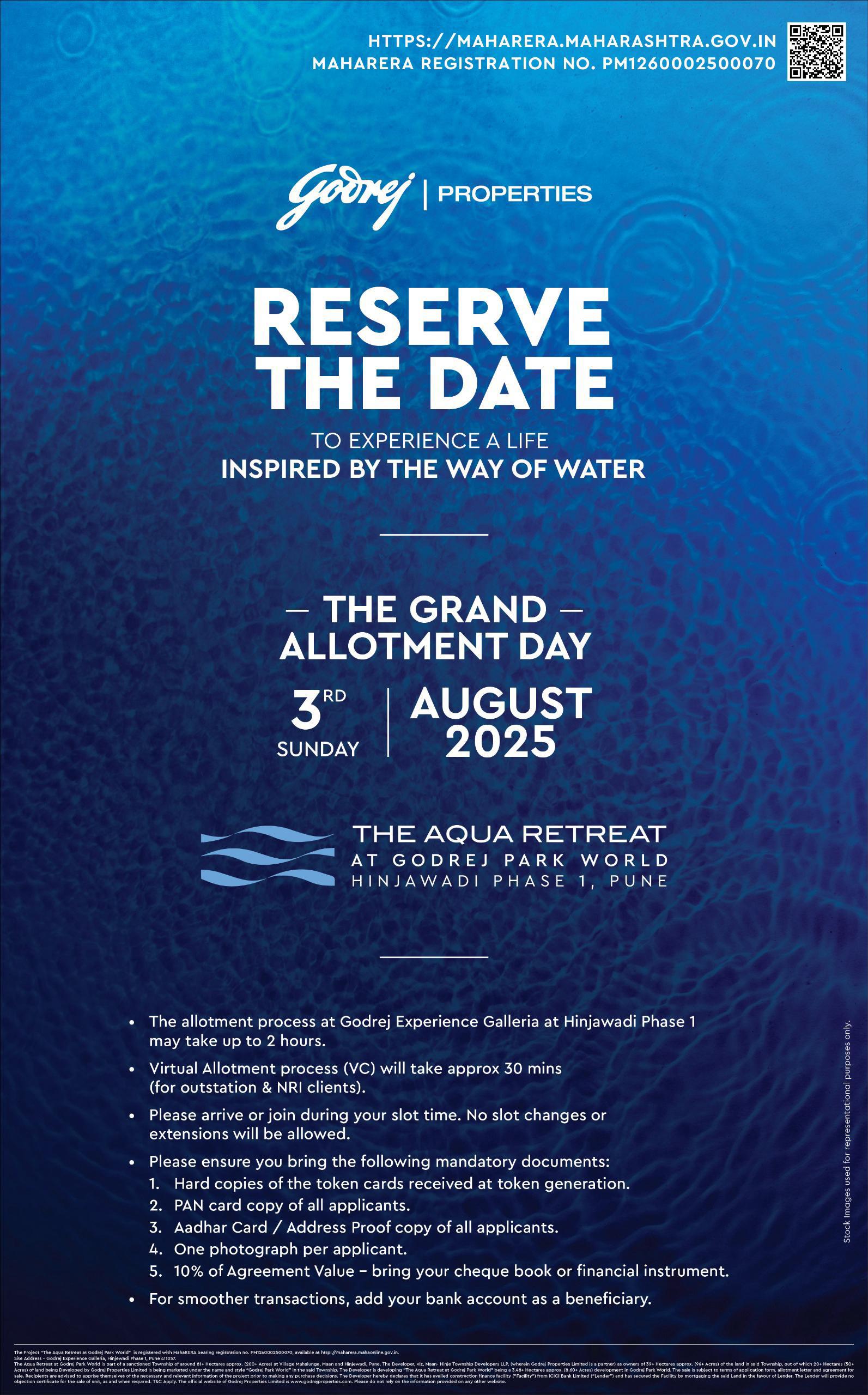 Reserve the Date for The Aqua Retreat at Godrej Park World, August 3, 2025, Hinjawadi, Pune Update
