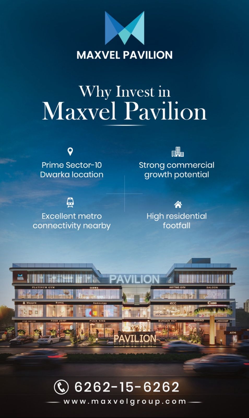 Maxvel Pavilion, Prime Retail Spaces in Sector-10 Dwarka Update