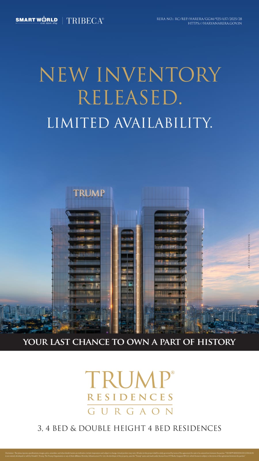 Exclusive Release: Trump Residences, Gurgaon Update
