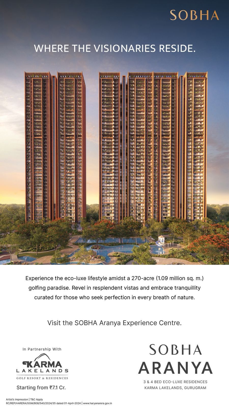 Discover Luxury Living at Sobha Aranya, Gurgaon - Starting from ₹7.1 Cr Update