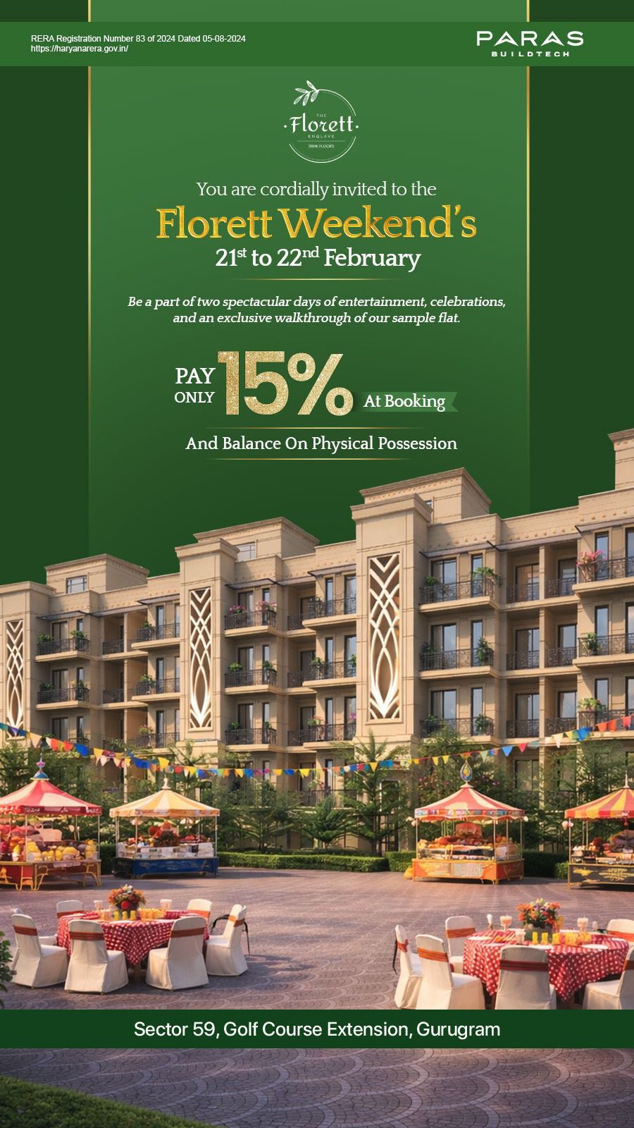 Enjoy Best Prices at Florett Enclave, Paras Buildtech, Sector 59, Gurugram! Update