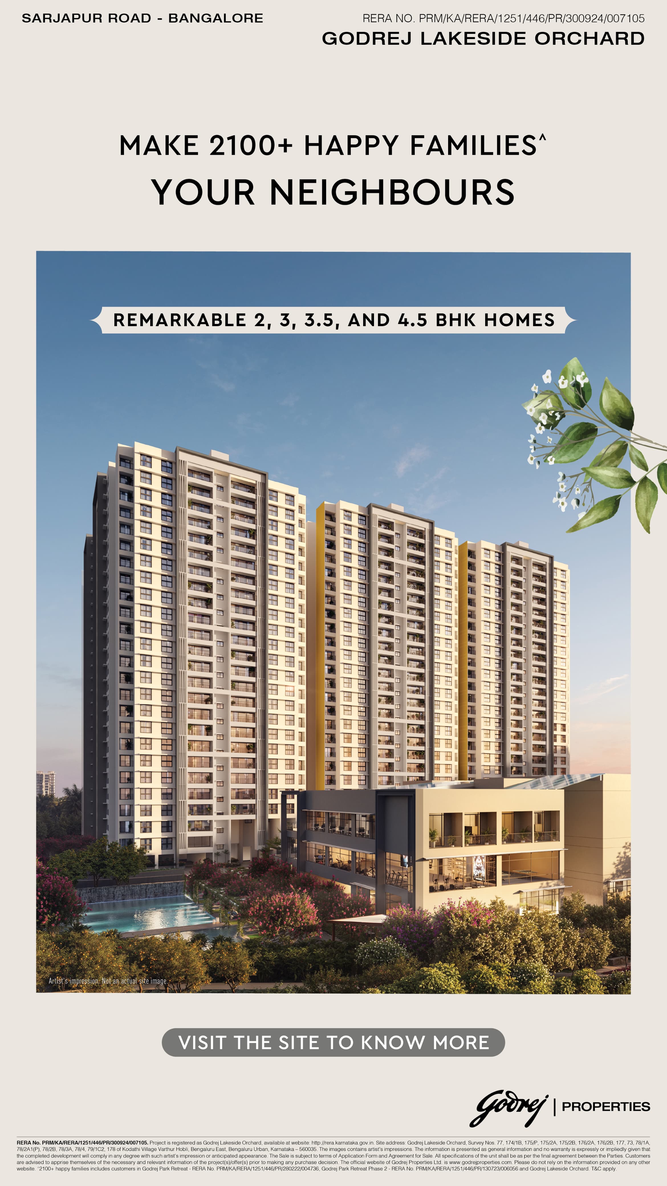 Discover Godrej Lakeside Orchard, Bangalore, Starting from ₹2 Cr Update