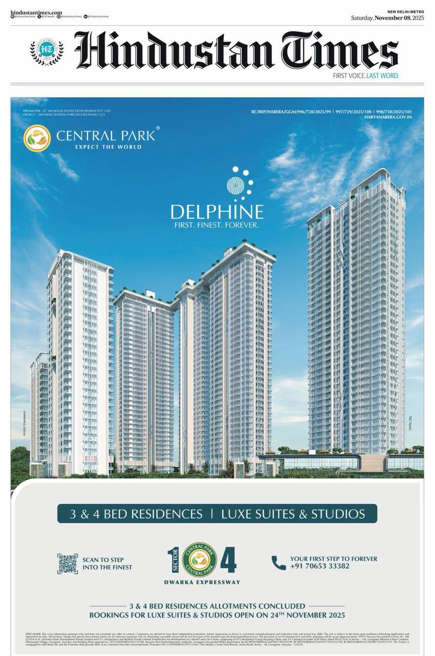 Discover Luxury at Delphine by Central Park, Dwarka Expressway Update
