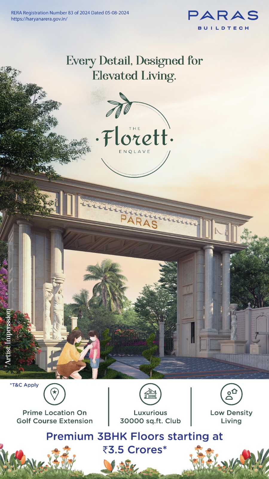 Explore Luxurious Living with Paras Buildtech at The Florett Enclave on Golf Course Extension Update