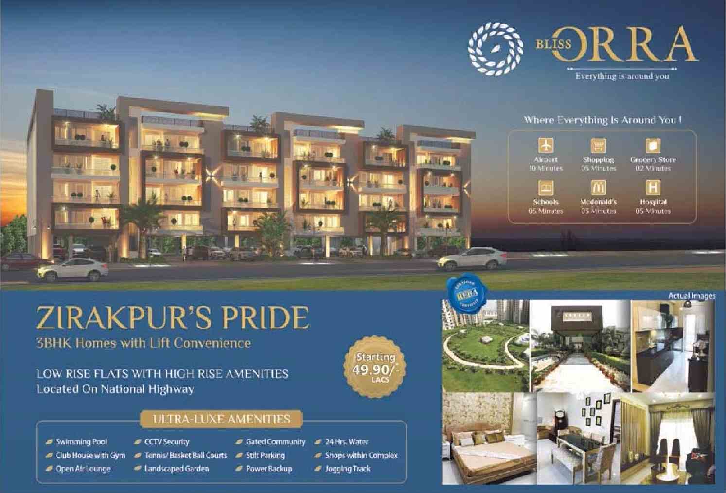 Live in low rise flats with high rise amenities at Bliss Orra in Chandigarh Update