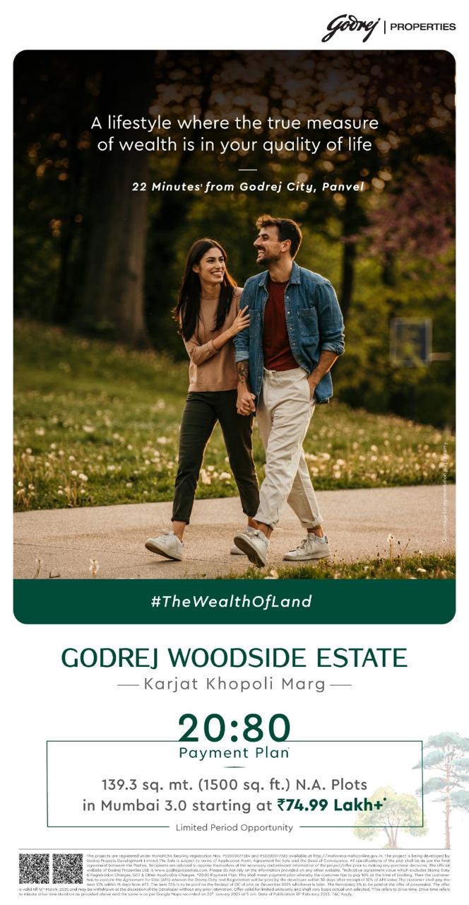 Discover Luxury at Godrej Woodside Estate, Karjat Khopoli Marg Starting at ₹74.99 Lakh+ Update