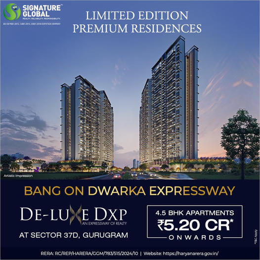 Signature Global's Luxe DXP Residences: A New Era of Opulence in Gurugram Update