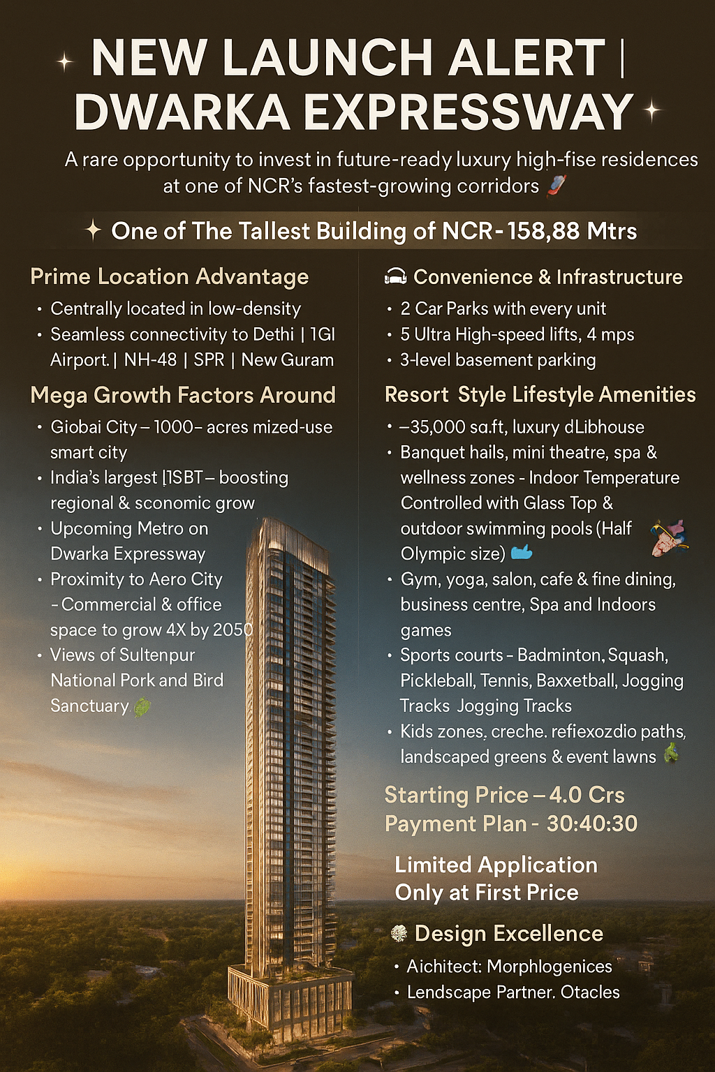 Invest in the Future: Luxury Residences on Dwarka Expressway, Starting at 4.0 Cr Update