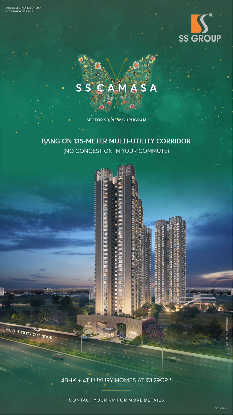 Discover Luxury at SS Camasa in Sector 90, New Gurugram, Starting at ₹3.29CR Update