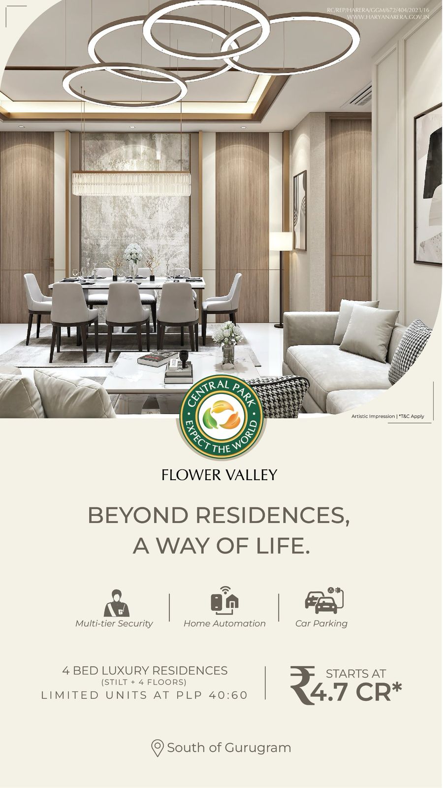Discover Luxurious Living at Central Park Flower Valley, South of Gurugram, Starting at ₹4.7 CR Update