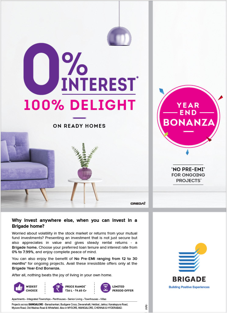 Brigade’s Year End Bonanza – Ready to move in homes at 0% interest Update