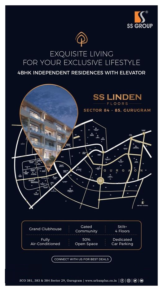 Location map at SS Linden Floors, Gurgaon Update