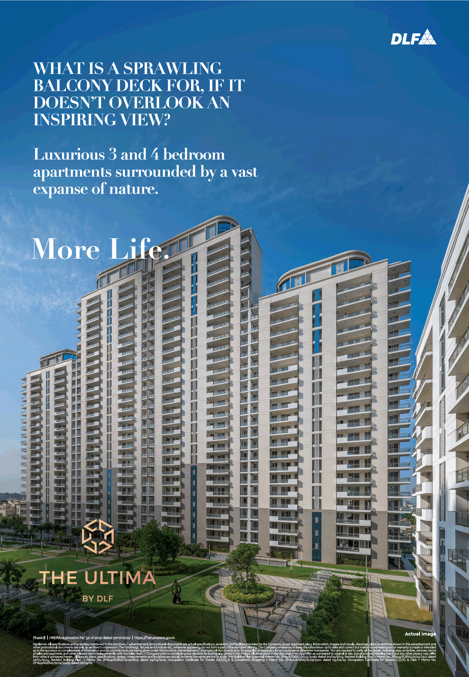 Luxurious 3 and 4 bedroom apartments at DLF Ultima in Gurgaon Update