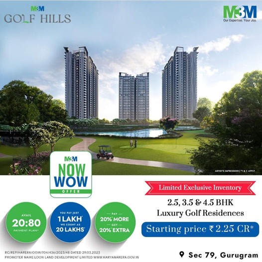 M3M Golf Hills: Elevate Your Lifestyle with Premium Golf Residences in Sector 79, Gurugram Update