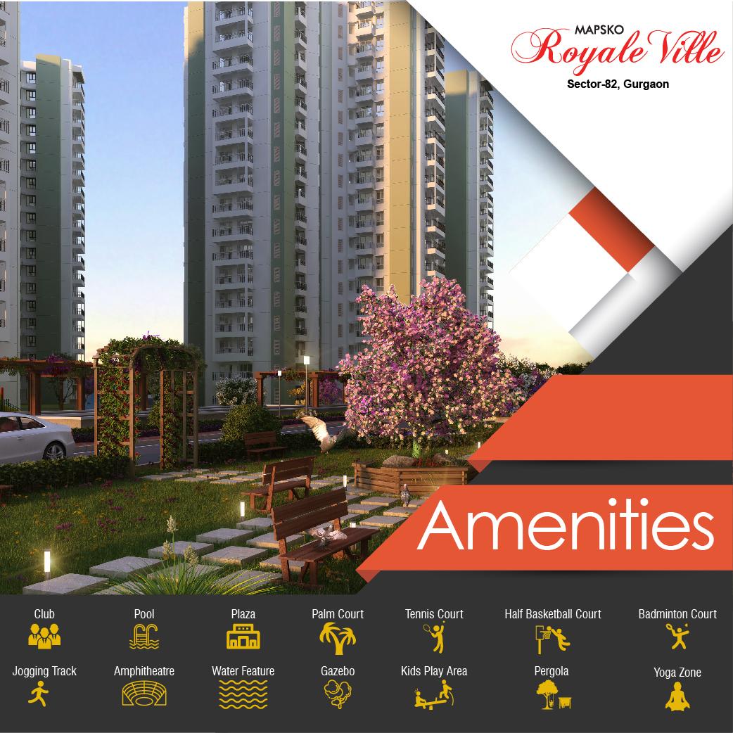 Live your life with full of amenities that you need at Mapsko Royale Ville in Gurgaon Update