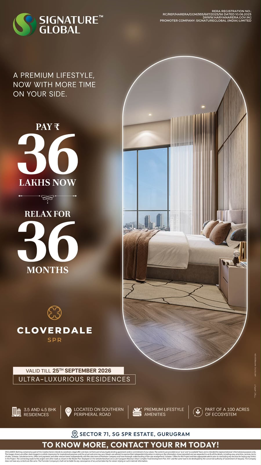 Experience Luxury with Signature Global Cloverdale SPR || Pay 36 Lakhs, Relax for 36 Months || Secure Your Dream Residence in Gurugram Update