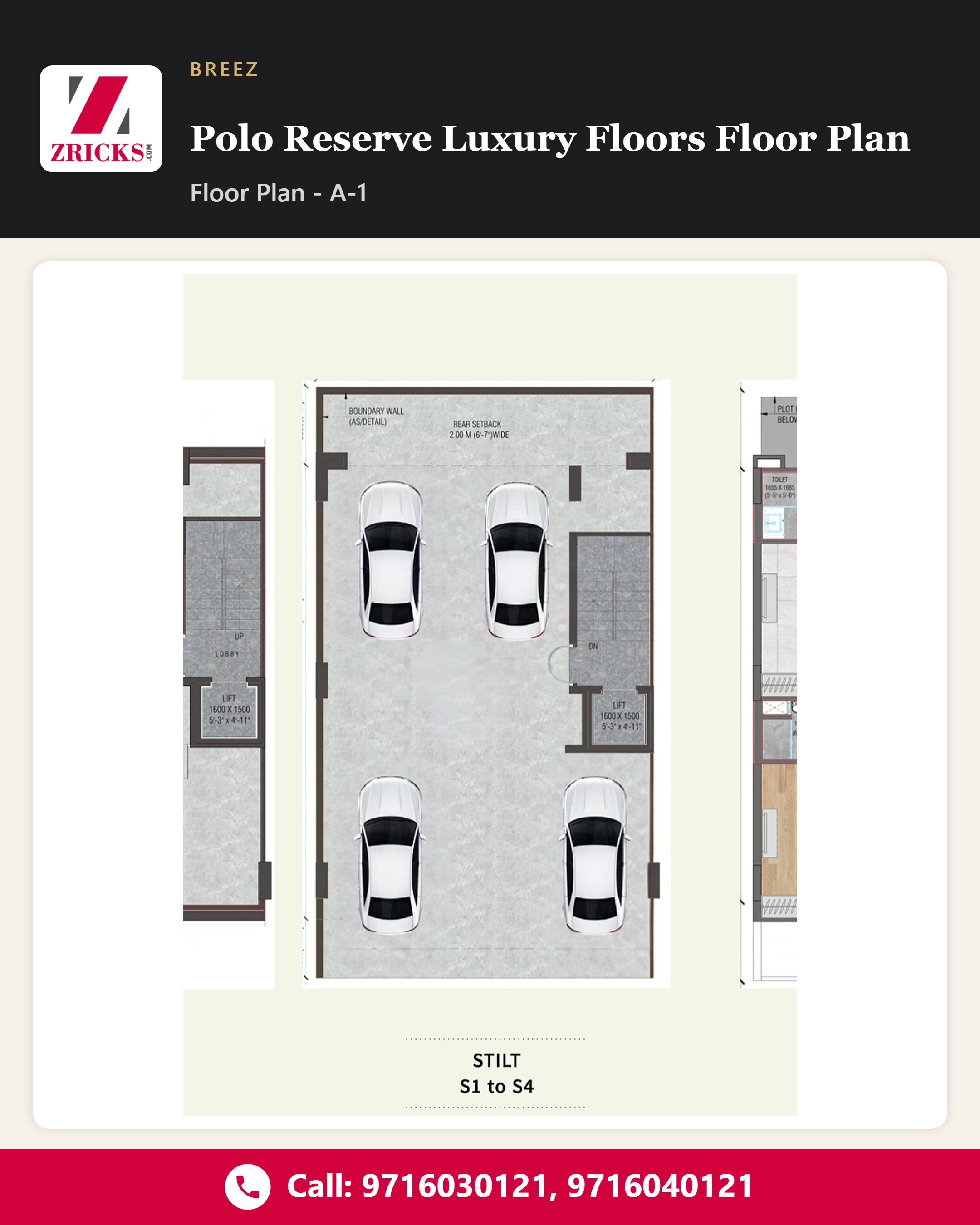Breez Polo Reserve Luxury Floors Floor Plan: A-1 at 129 sq m Update