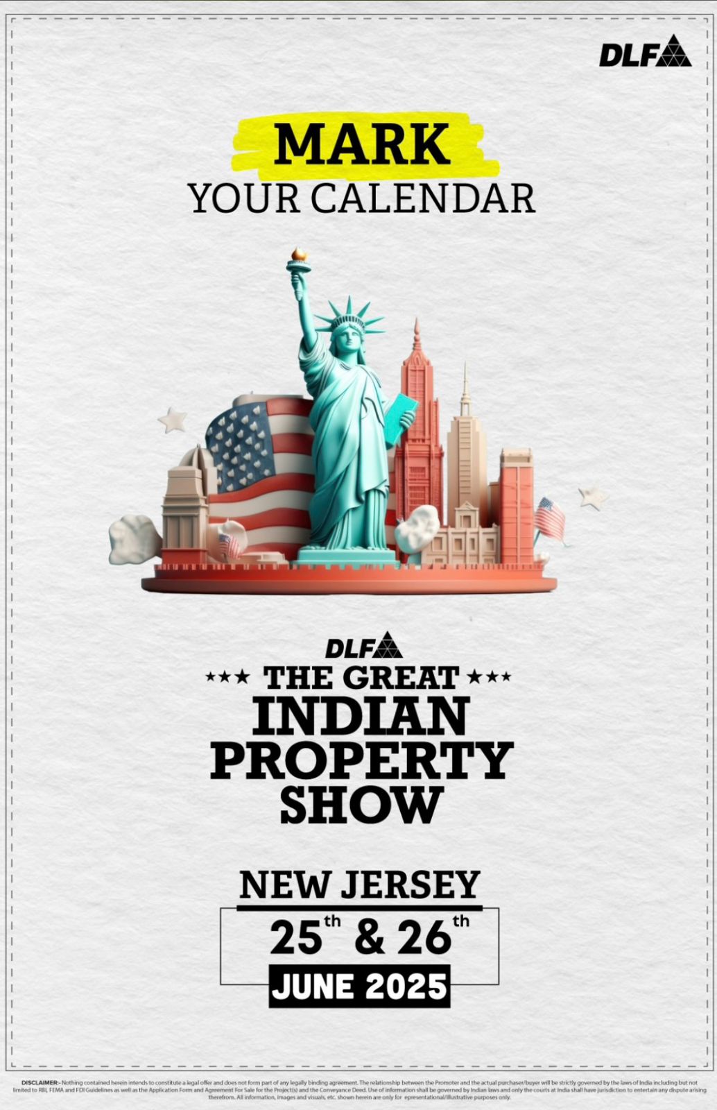 Join DLF The Great Indian Property Show, New Jersey, June 25th & 26th 2025 Update