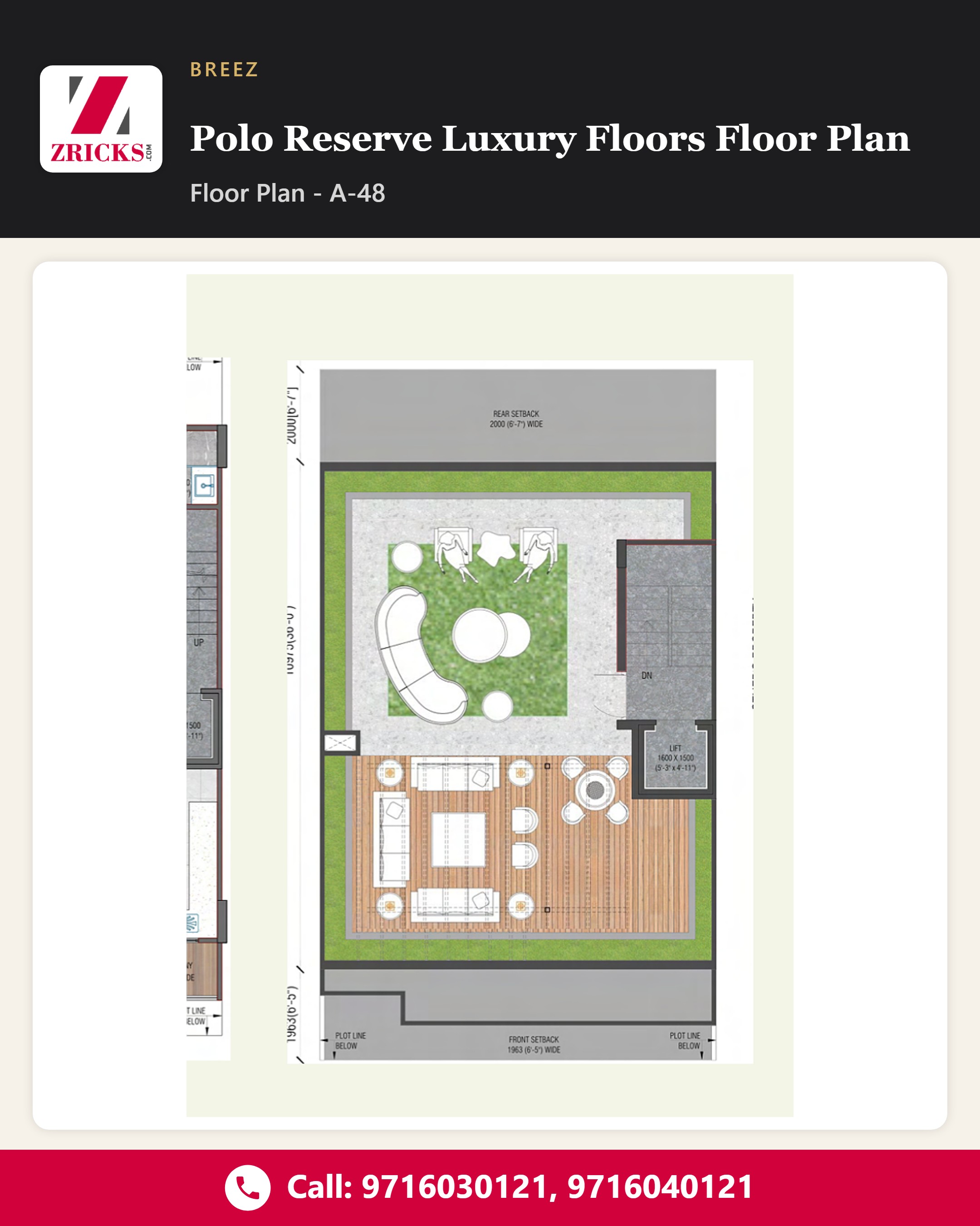 Breez Polo Reserve Luxury Floors Floor Plan: A-48 at 128.46 sq m Update