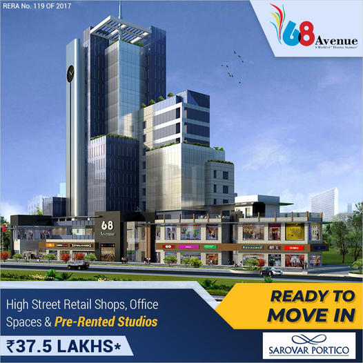 High street retail shops, office spaces and Pre - Rented Studios at VSR 68 Avenue in Gurgaon Update