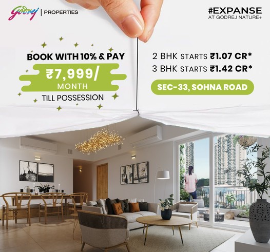 Book with 10% & pay Rs 7999 per month till possession at Godrej Nature Plus in Sohna, Gurgaon Update