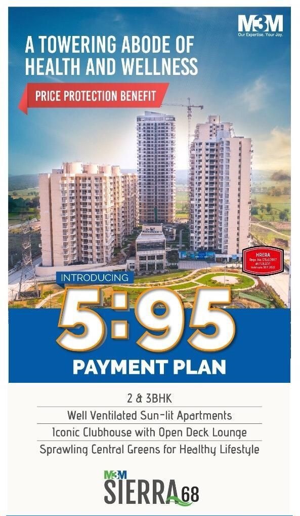 Introducing 5:95 payment plan at M3M Sierra in Gurgaon Update