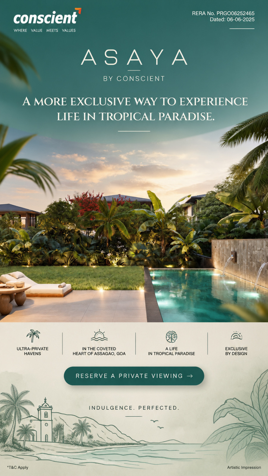 Reserve Your Private Viewing at Asaya Goa || Experience Ultra-Private Havens by Conscient || Discover Tropical Paradise at Asaya Today Update