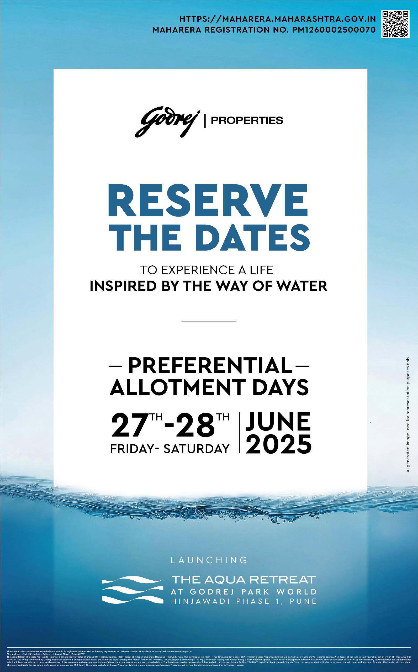 Discover The Aqua Retreat by Godrej, 27th-28th June 2025, Hinjawadi Phase 1, Pune Update