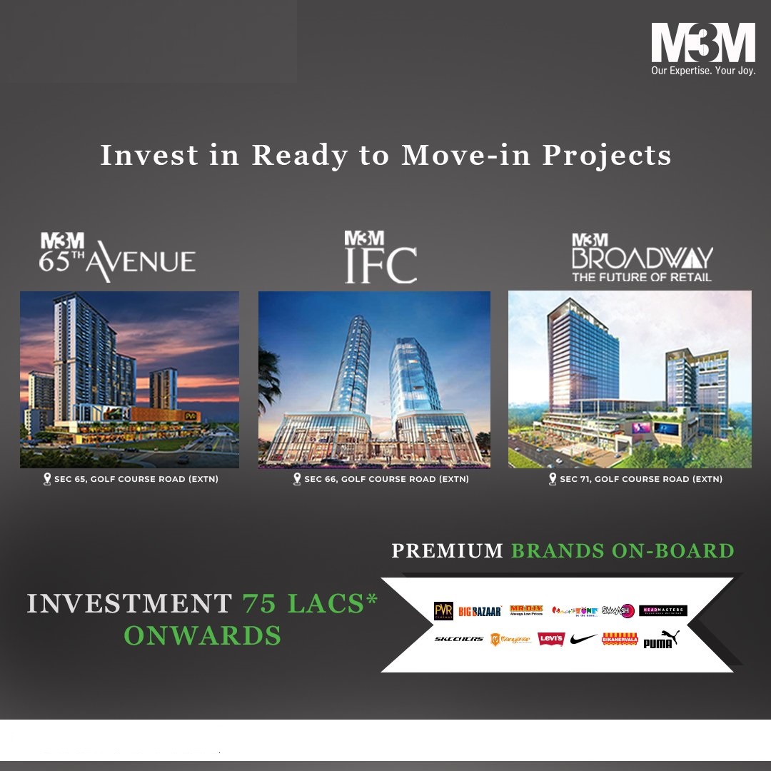 Invest in ready to move in M3M Projects, Gurgaon Update